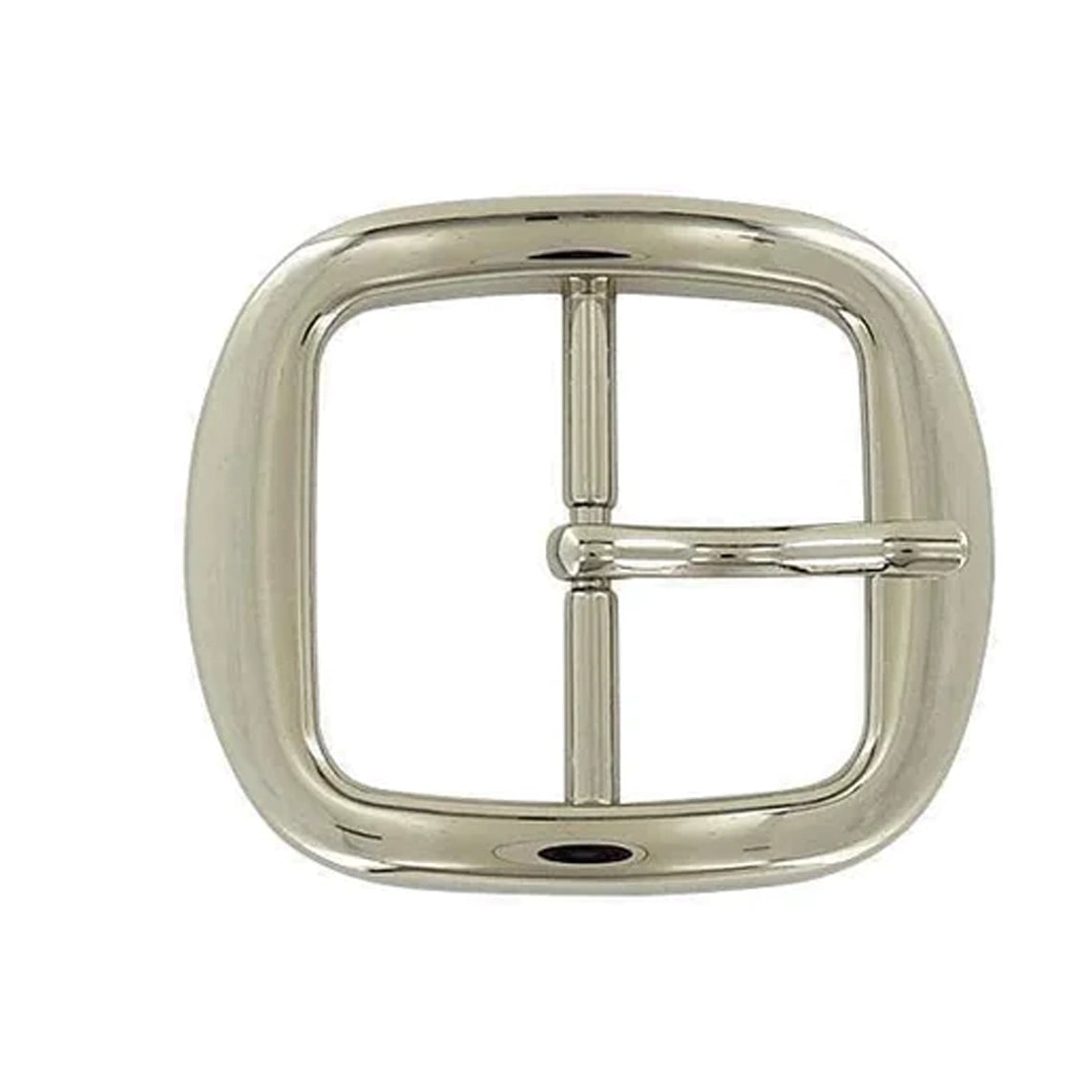 1 1/2" Shiny Nickel, Center Bar Buckle, Zinc Alloy