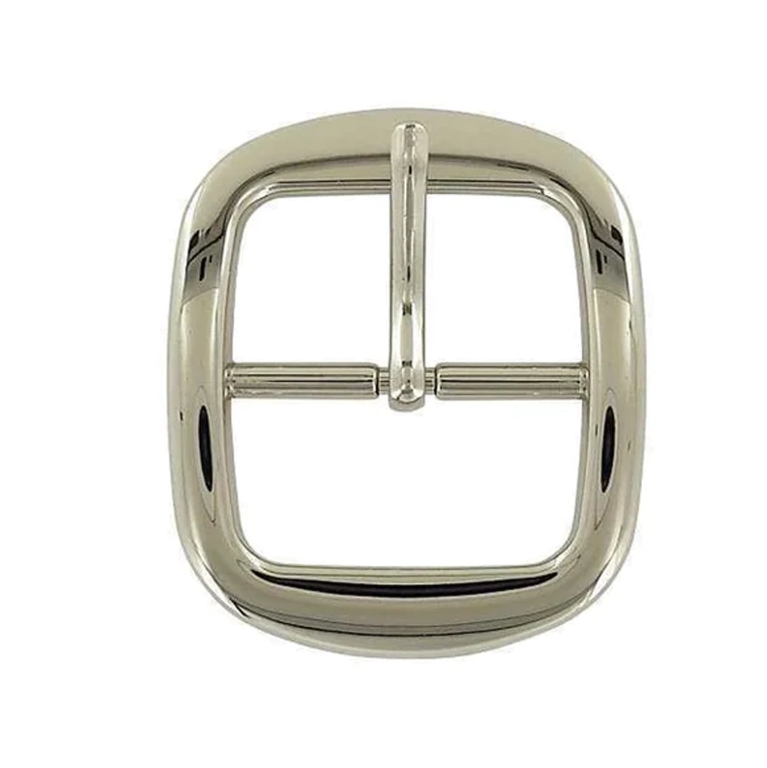 1 1/2" Shiny Nickel, Center Bar Buckle, Zinc Alloy