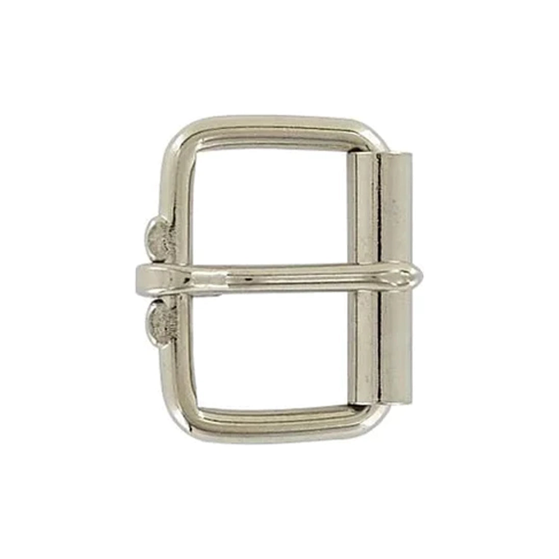 1 1/2" Nickel, Heel Bar Roller Buckle, Steel