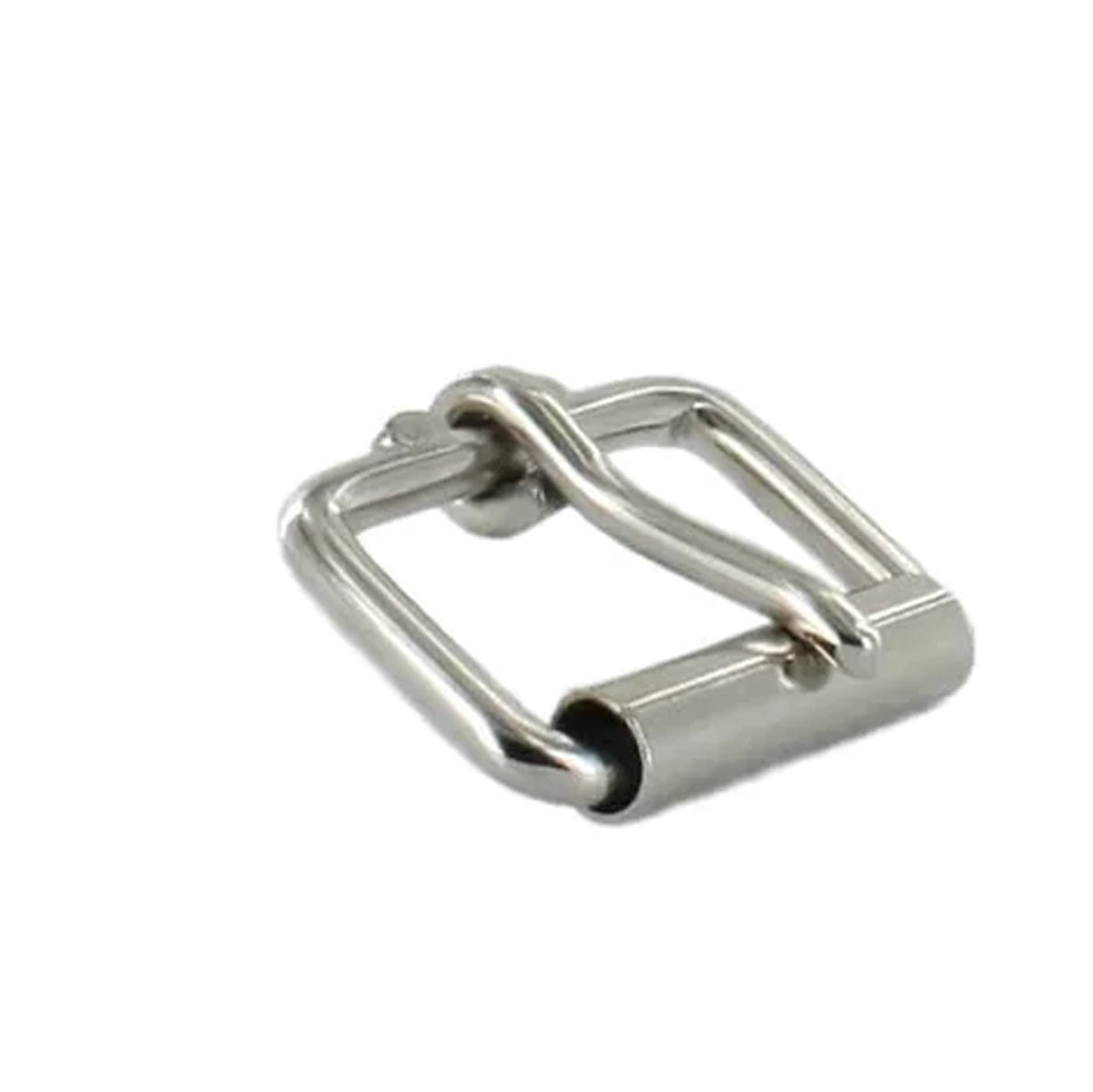 1 1/2" Nickel, Heel Bar Roller Buckle, Steel