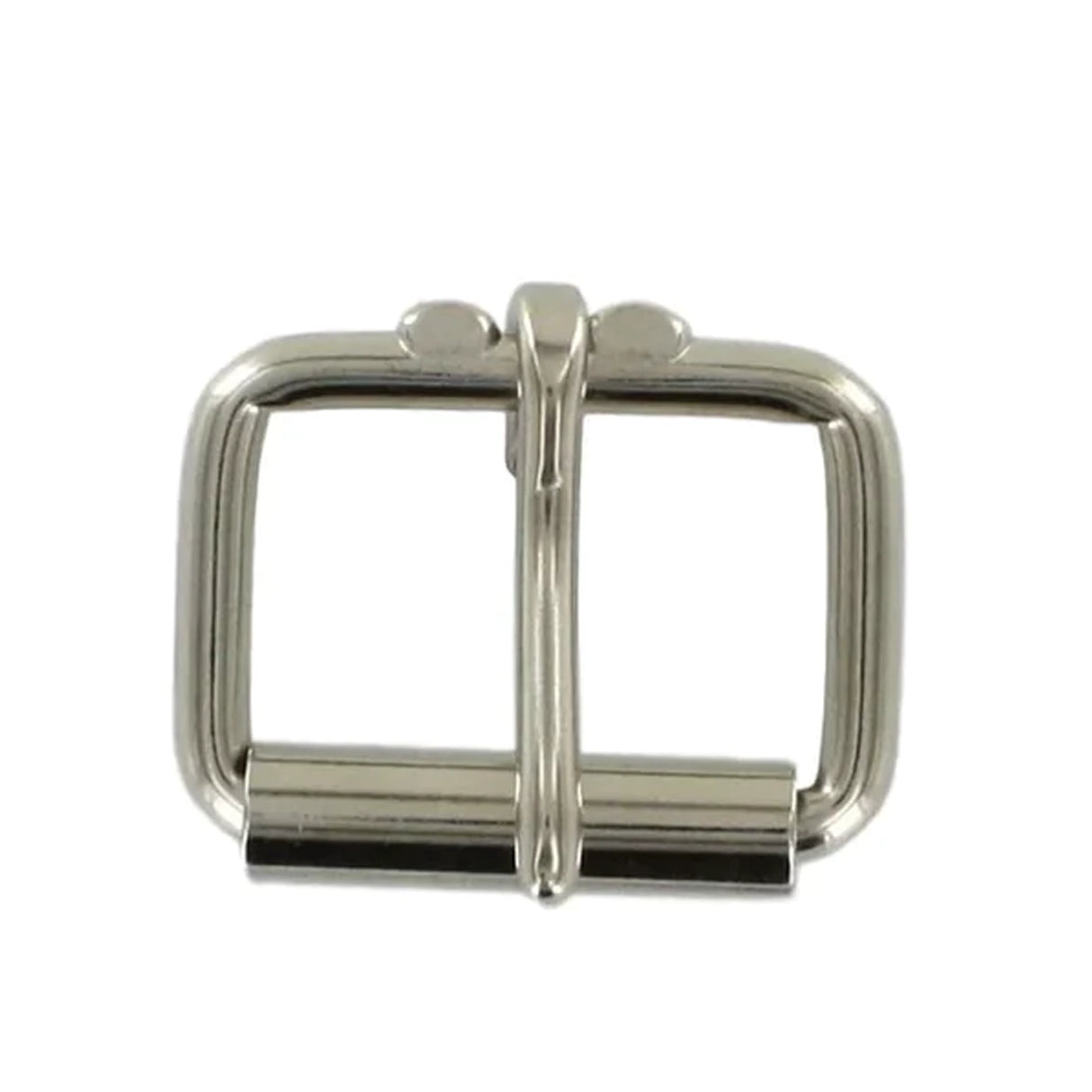 1 1/2" Nickel, Heel Bar Roller Buckle, Steel
