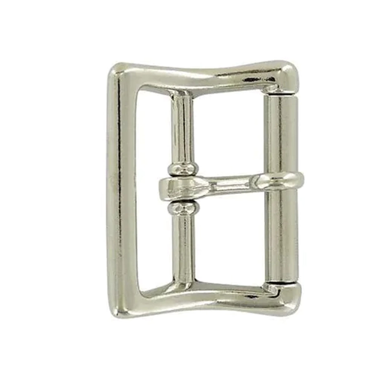 1 1/2" Nickel, Locking Tongue Roller Buckle, Zinc Alloy