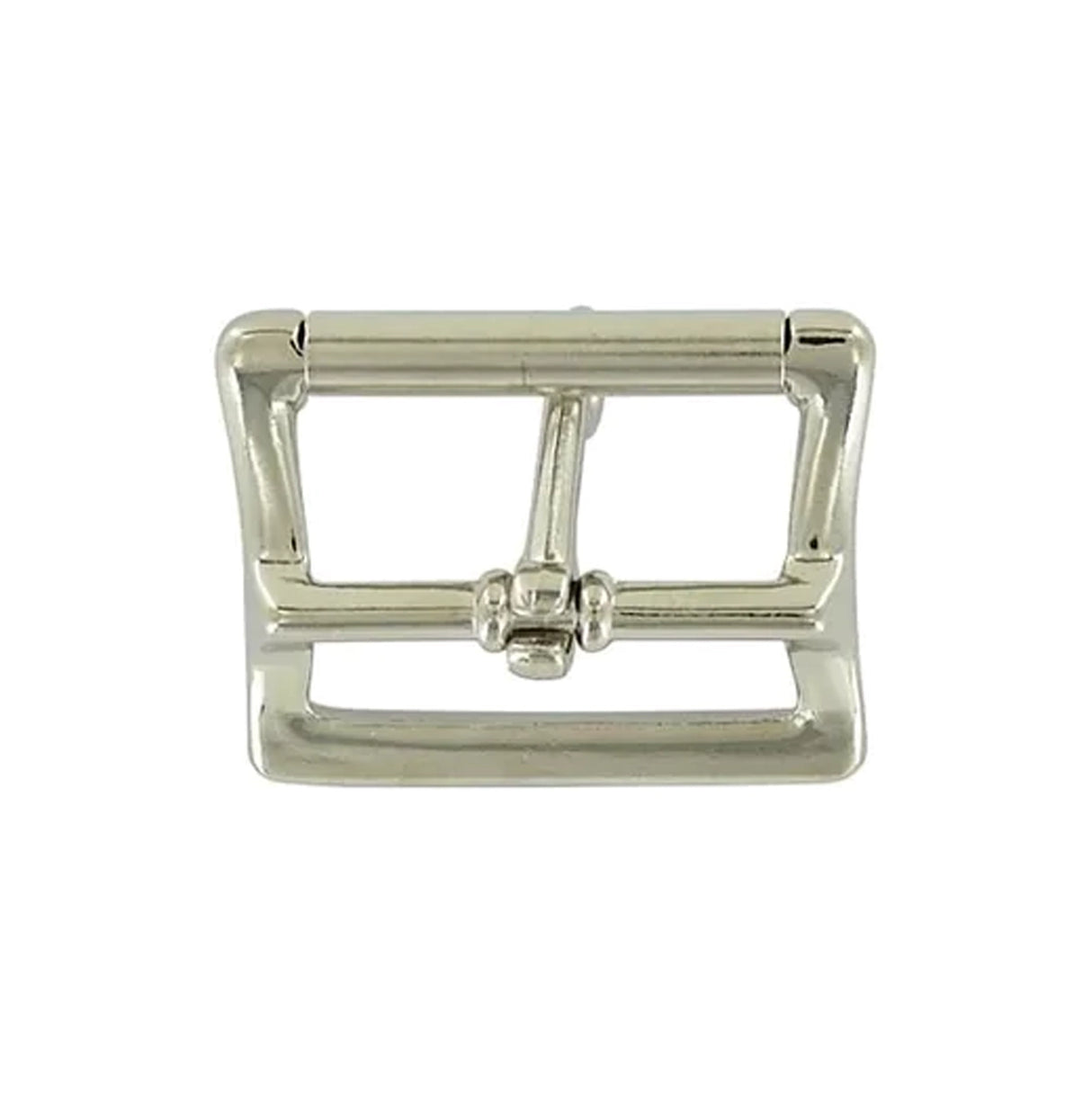 1 1/2" Nickel, Locking Tongue Roller Buckle, Zinc Alloy