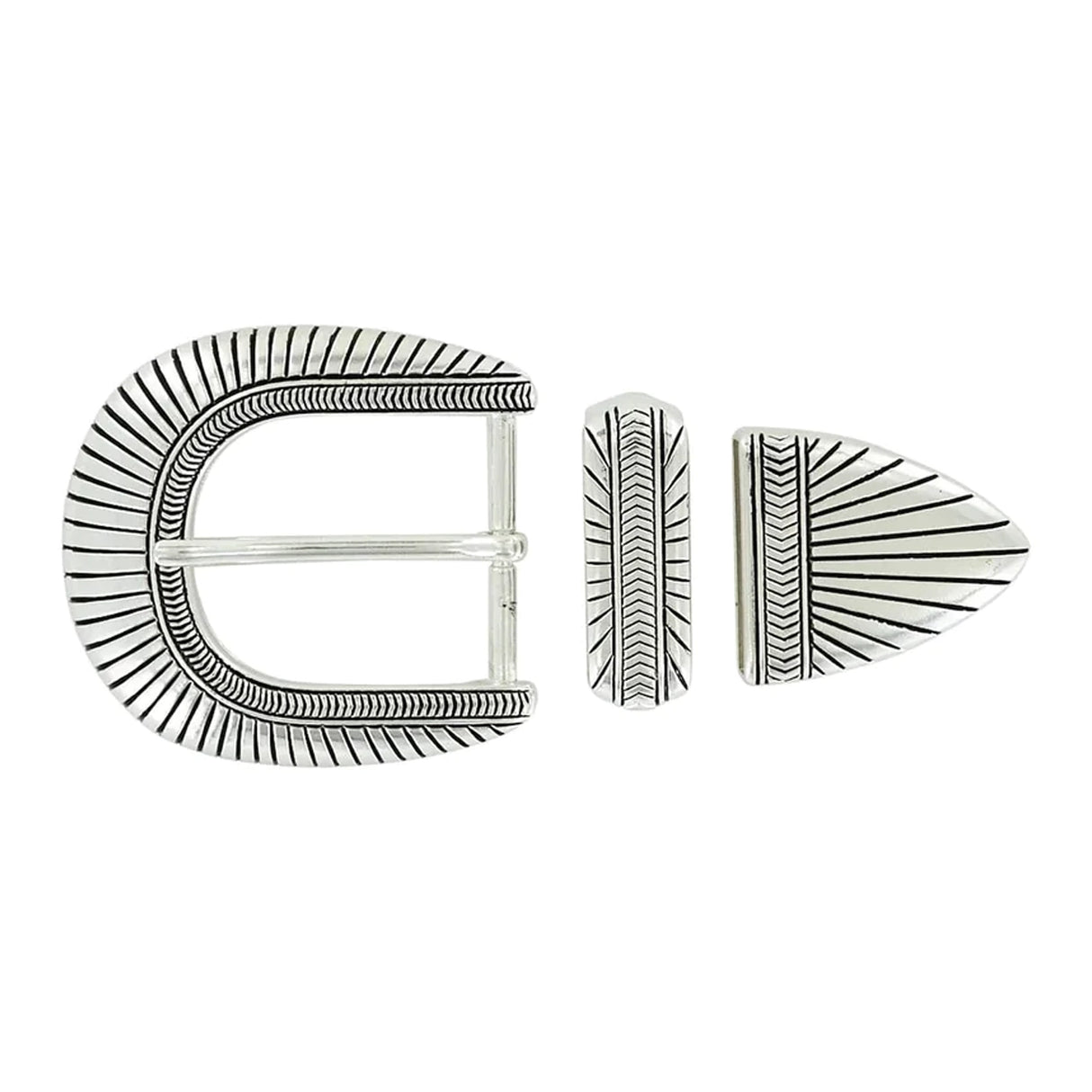 1 1/2" Nickel, Sedona Buckle Set, Zinc Alloy
