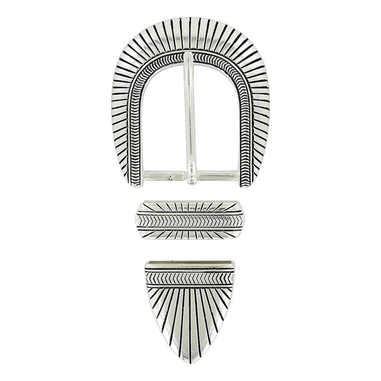 1 1/2" Nickel, Sedona Buckle Set, Zinc Alloy