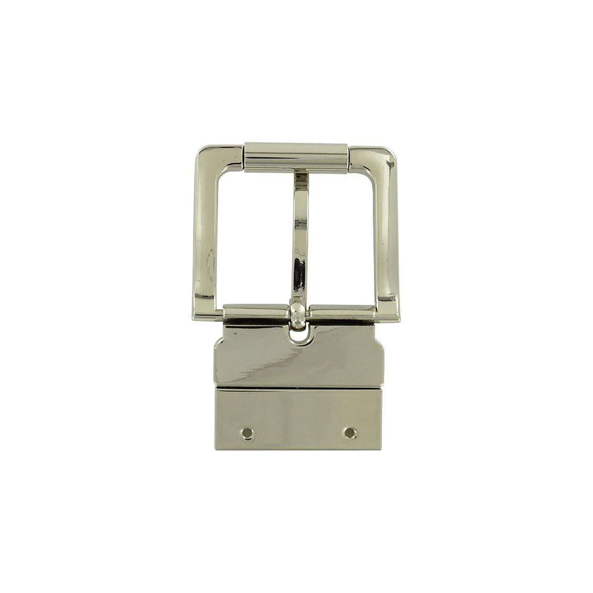 1 1/2" Shiny Nickel, Twist Reverse Buckle, Zinc Alloy