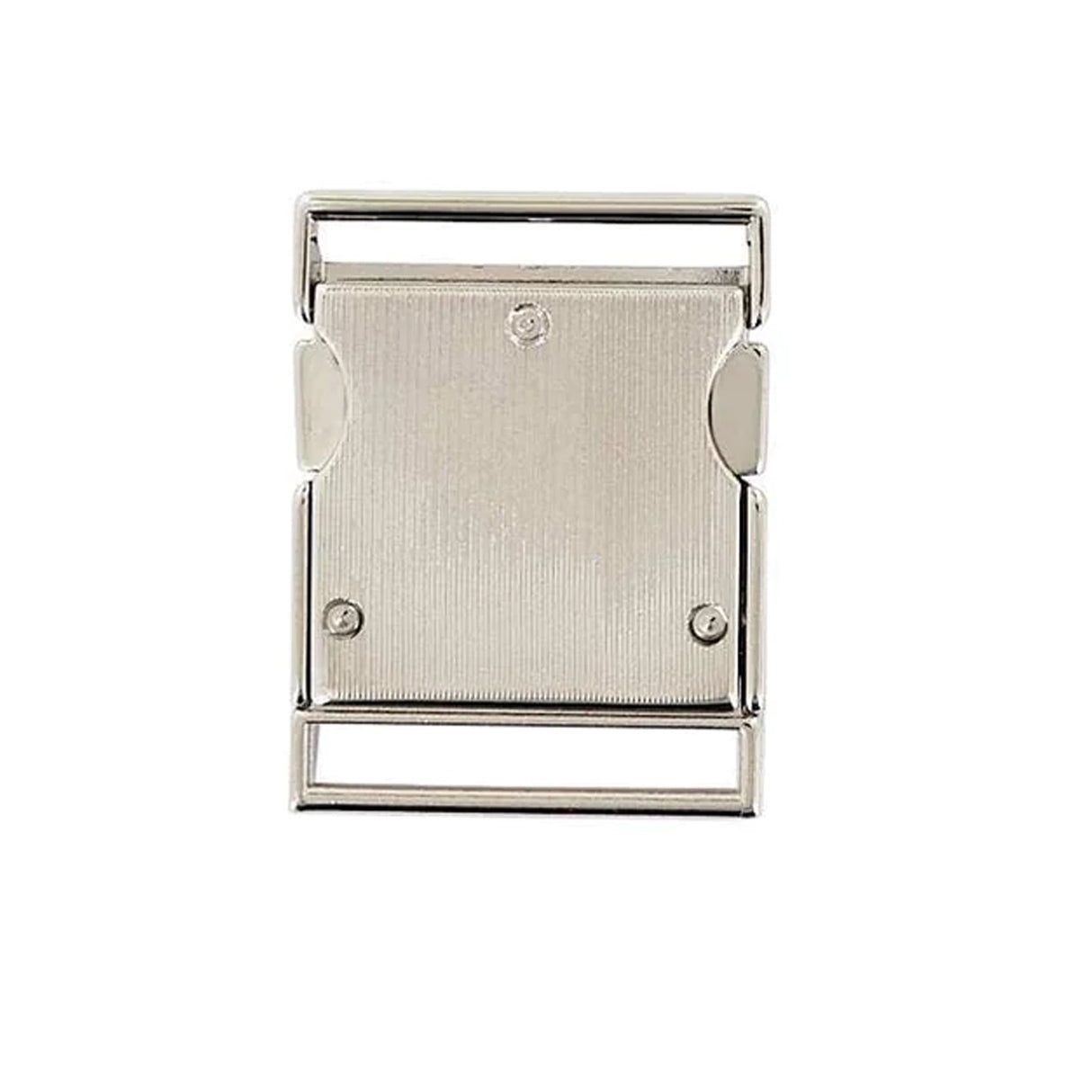 1 1/2" Shiny Nickel, Side Squeeze Buckle, Steel