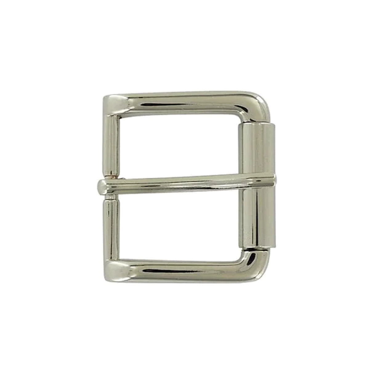1 1/2" Shiny Nickel, Heel Bar Buckle, Zinc Alloy
