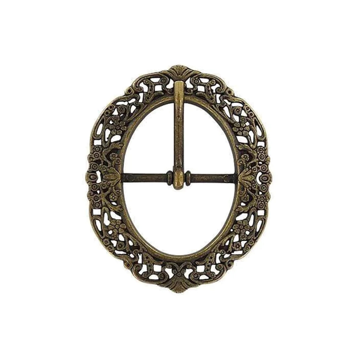 1 1/4" Antique Brass, Artisan Center Bar Buckle, Zinc Alloy