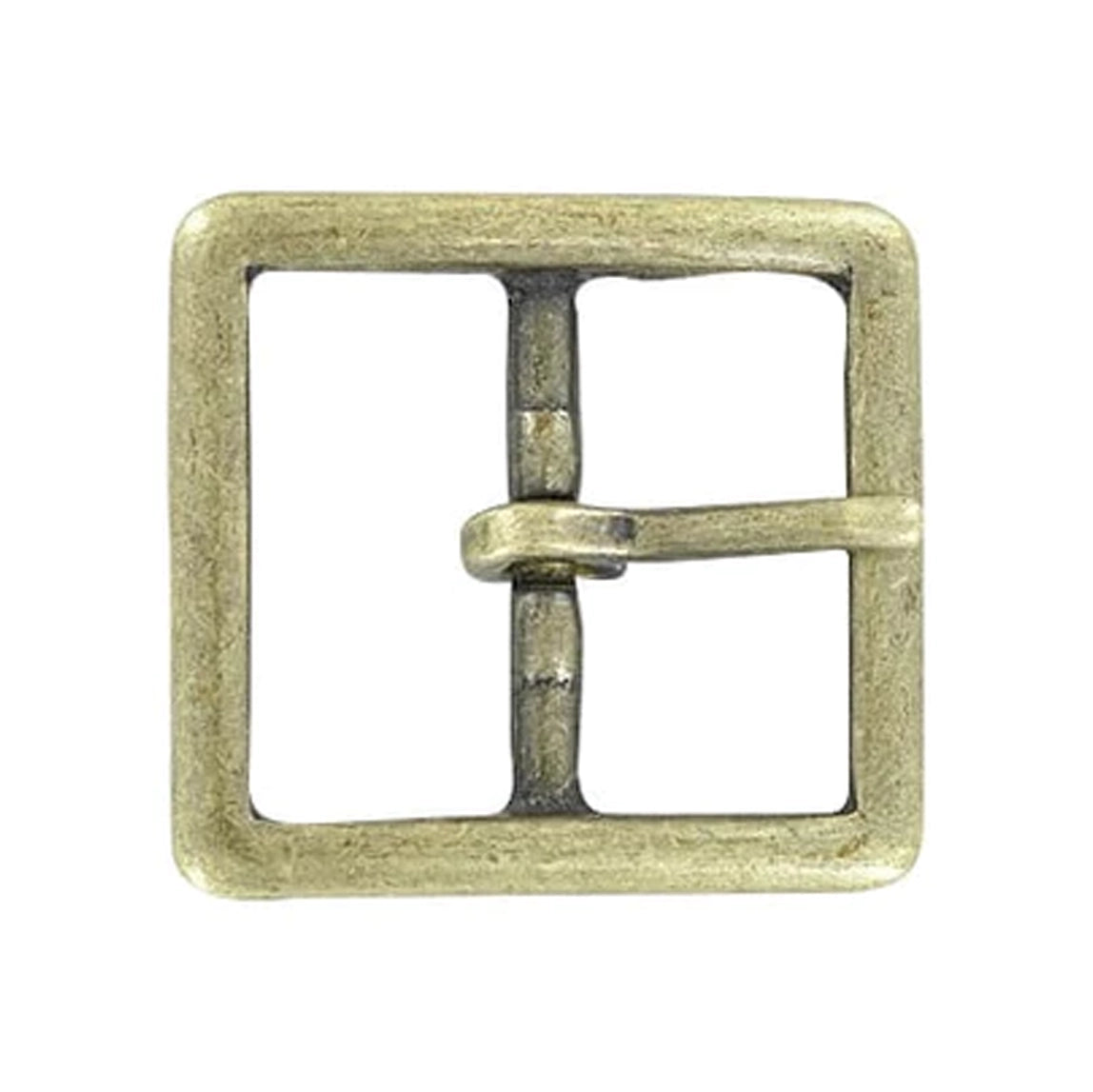 1 1/4" Antique Brass, Sam Browne Center Bar Buckle, Solid Brass