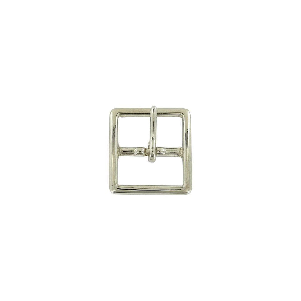 1 1/4" Nickel, 1.8"x1.7" Center Bar Buckle, Solid Brass