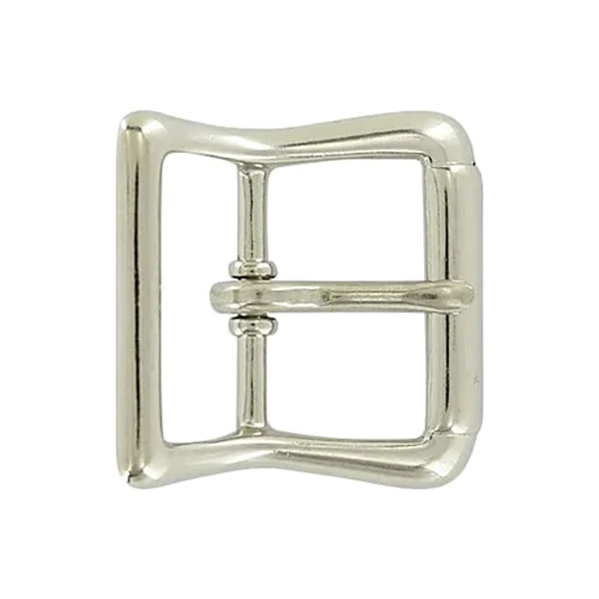 1 1/4" Nickel, Imitation Roller Center Bar Buckle, Zinc Alloy