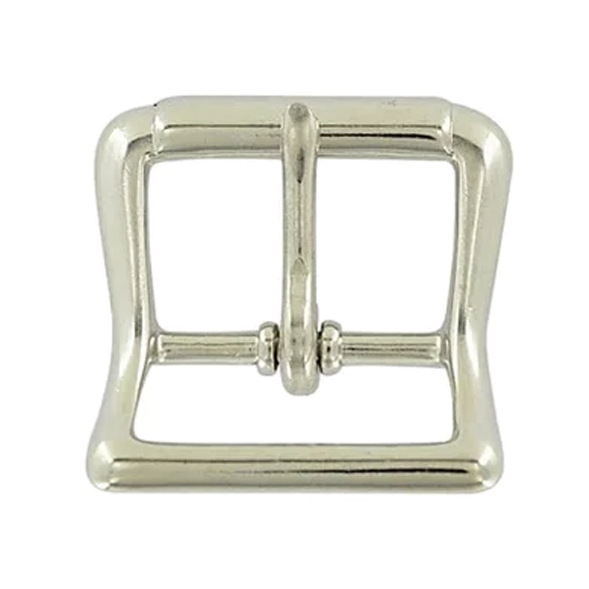1 1/4" Nickel, Imitation Roller Center Bar Buckle, Zinc Alloy