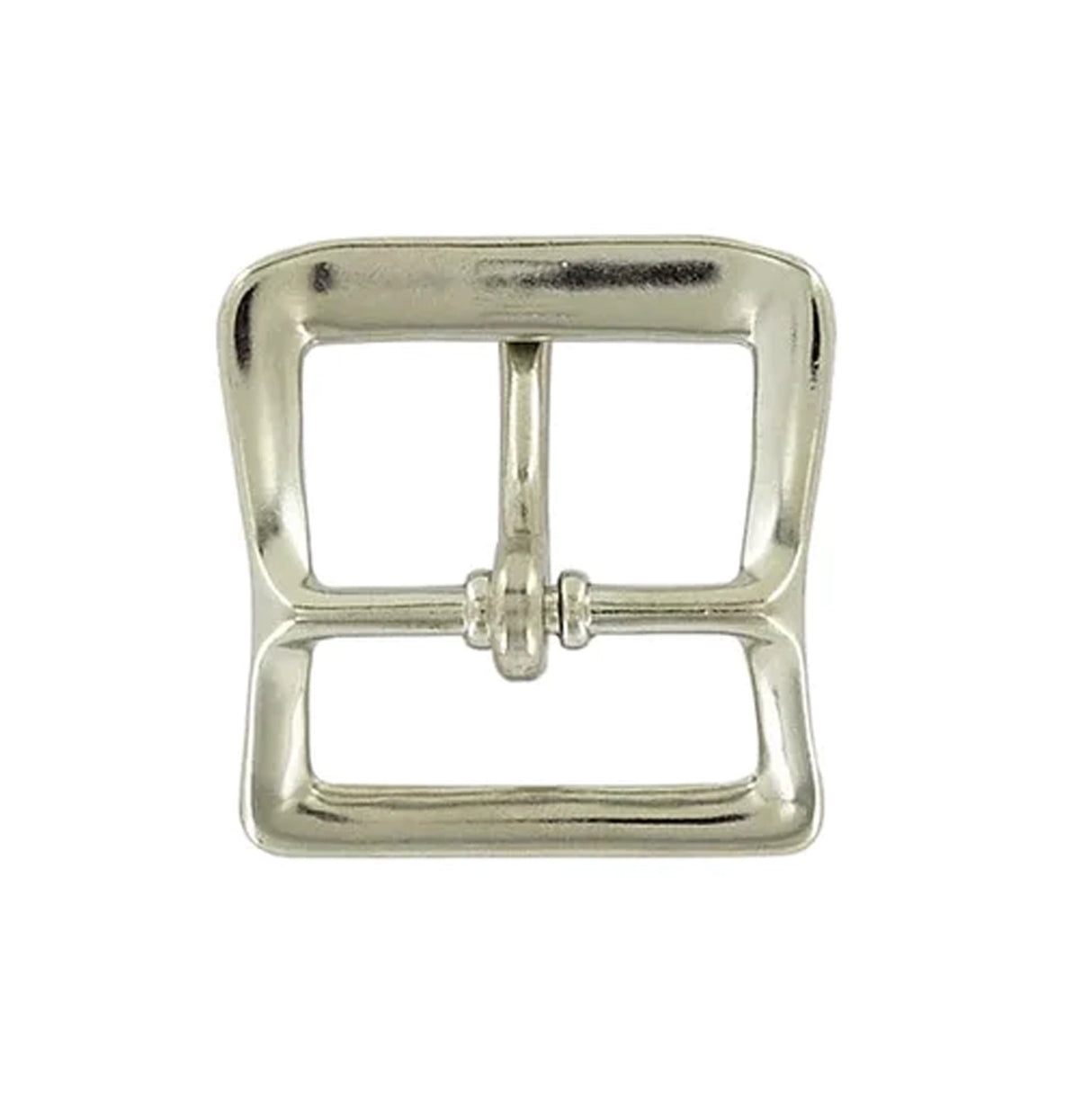 1 1/4" Nickel, Imitation Roller Center Bar Buckle, Zinc Alloy