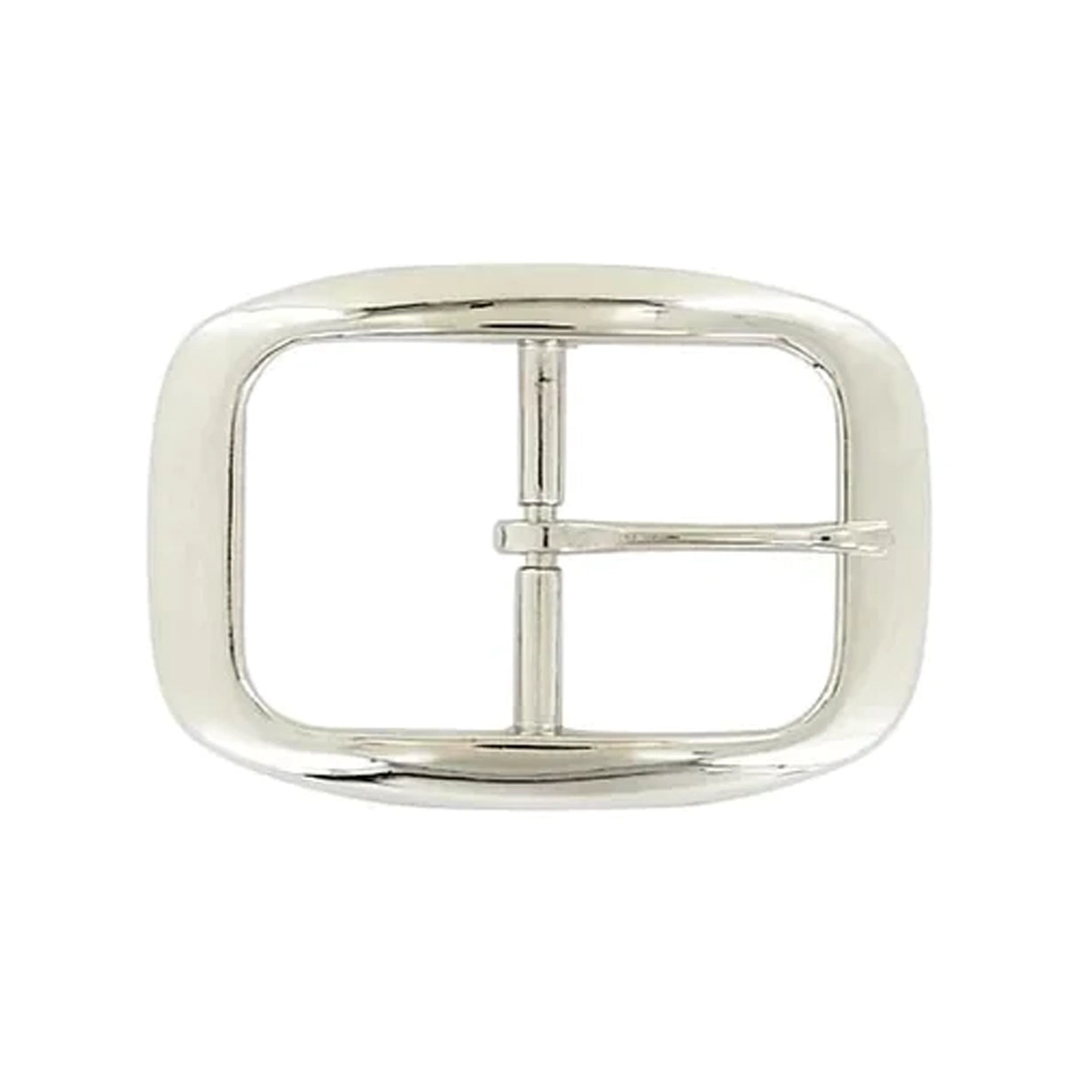 1 1/4" Nickel, Center Bar Buckle, Steel