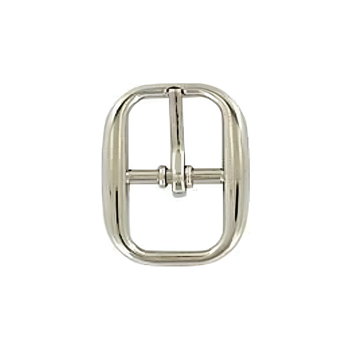 1/2" Shiny Nickel, Center Bar Buckle, Zinc Alloy