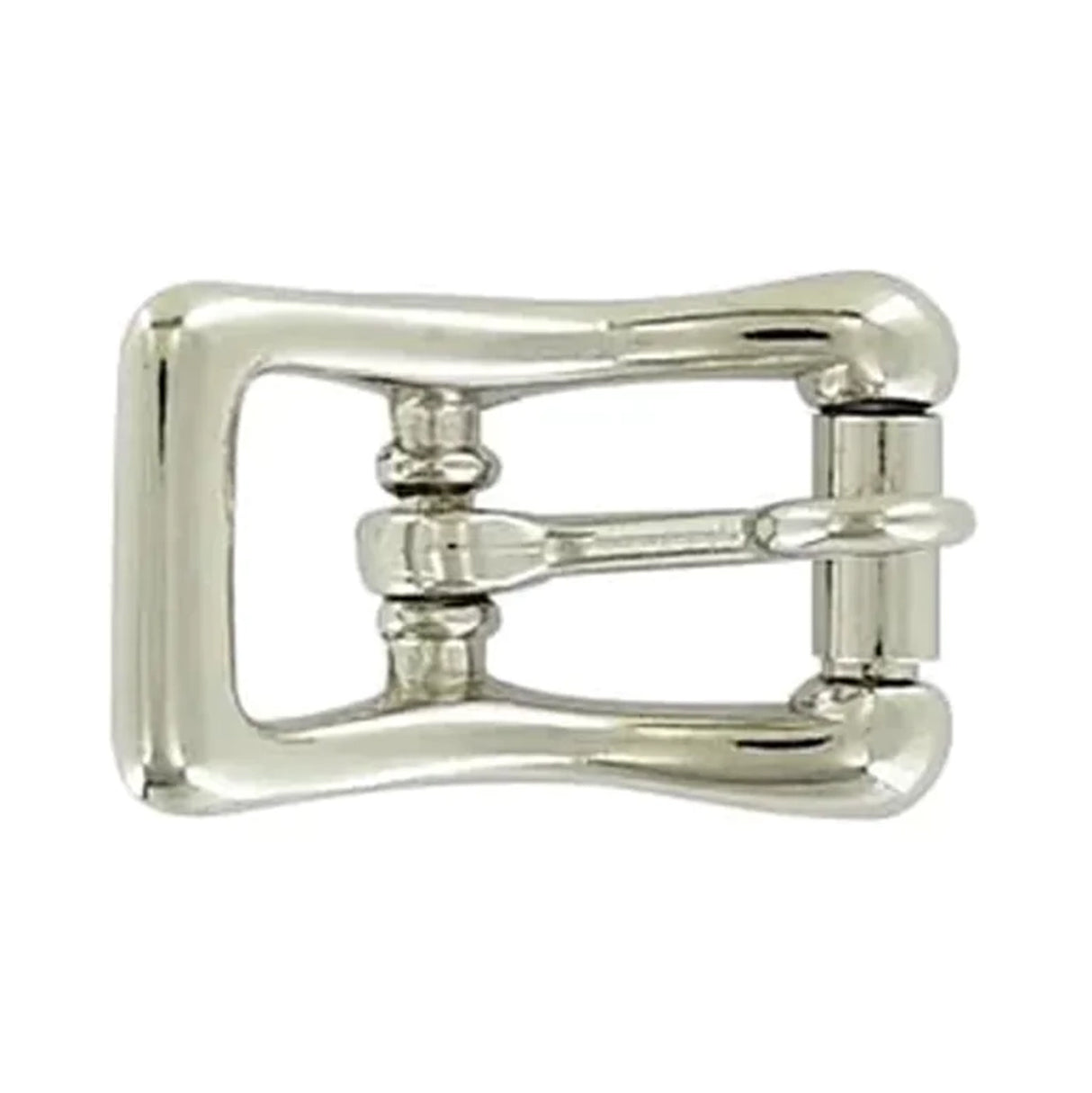 1/2" Nickel, Locking Tongue Center Bar Roller Buckle, Zinc Alloy