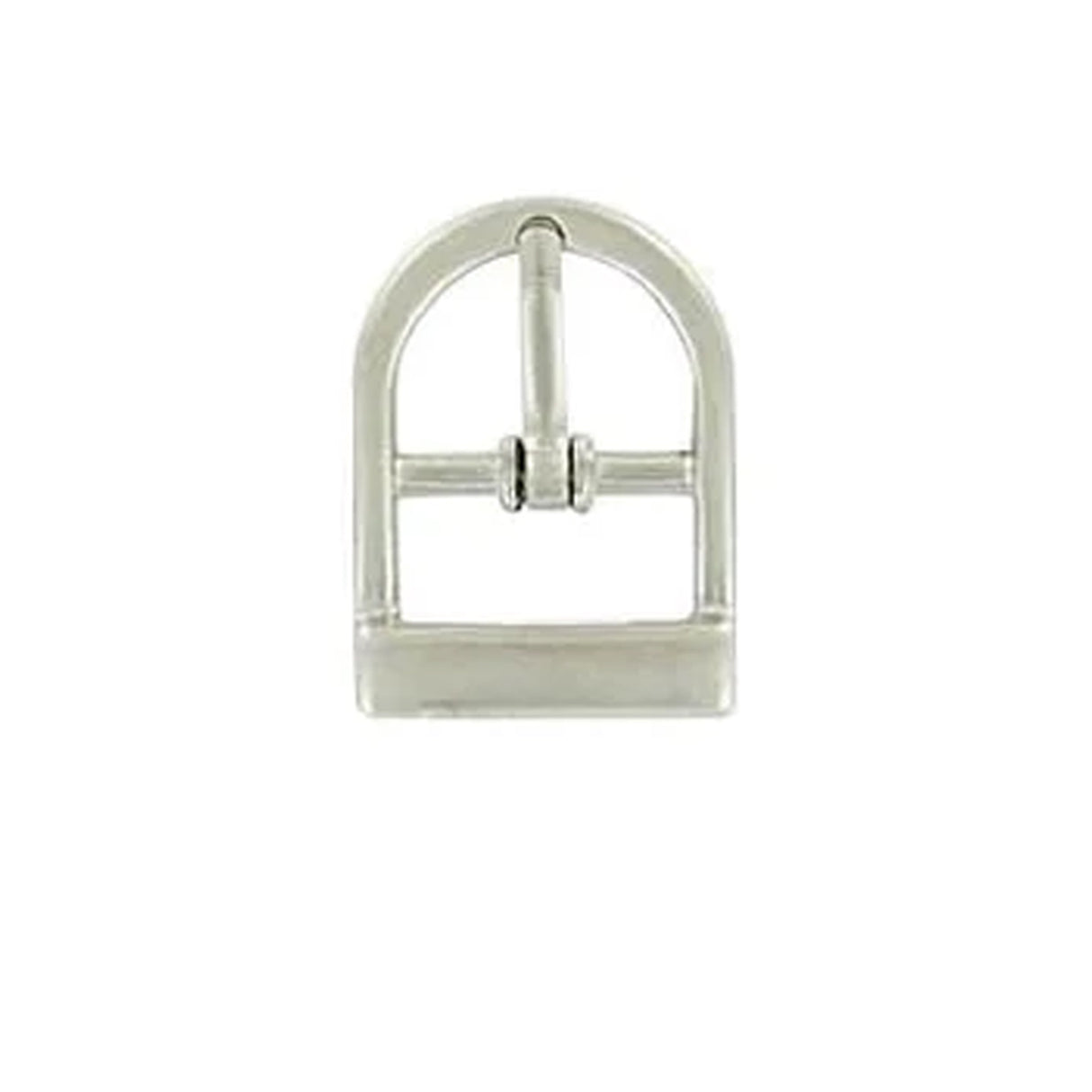 1/2" Satin Nickel, D Shaped Center Bar Buckle, Zinc Alloy