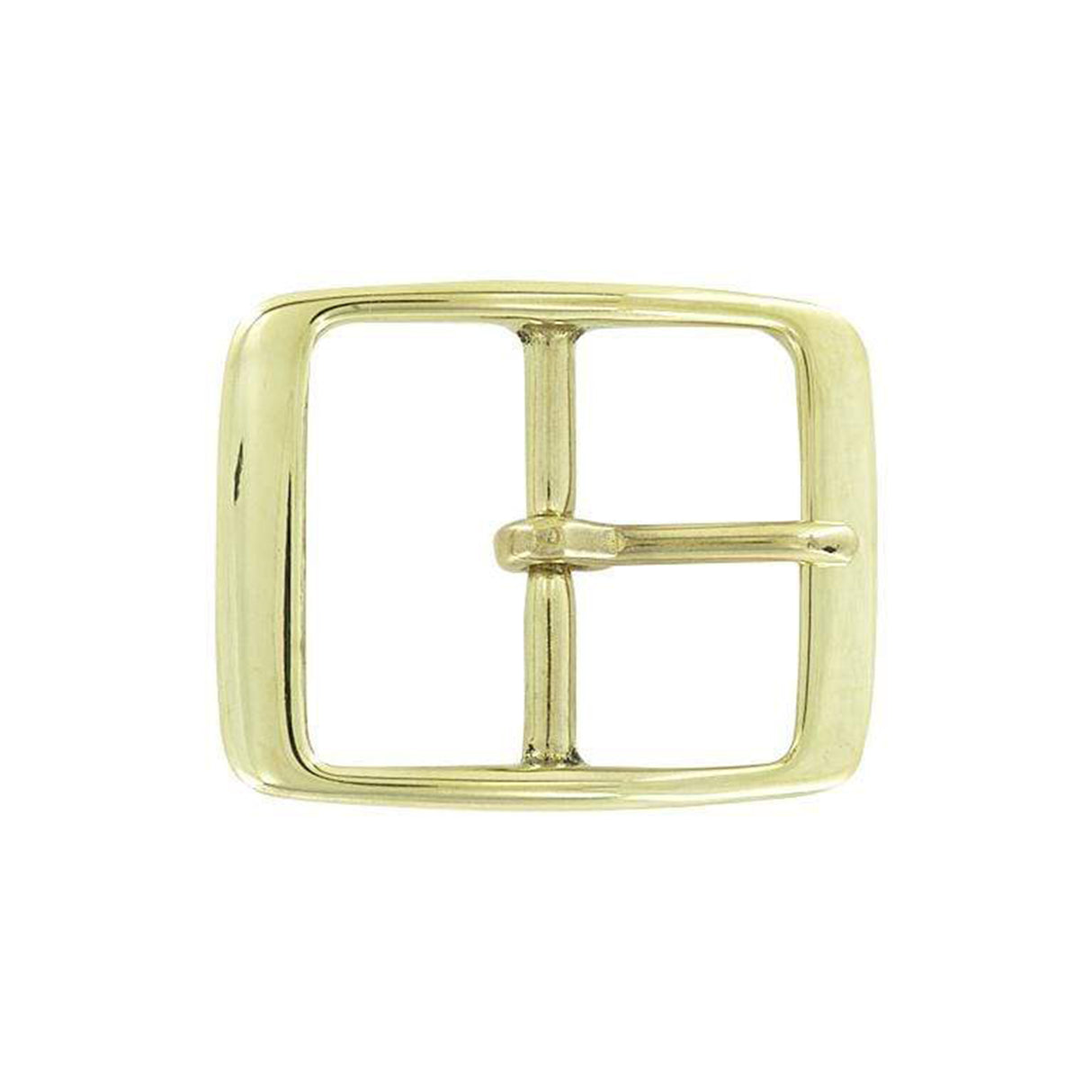 1 3/4" Brass, Center Bar Buckle, Solid Brass