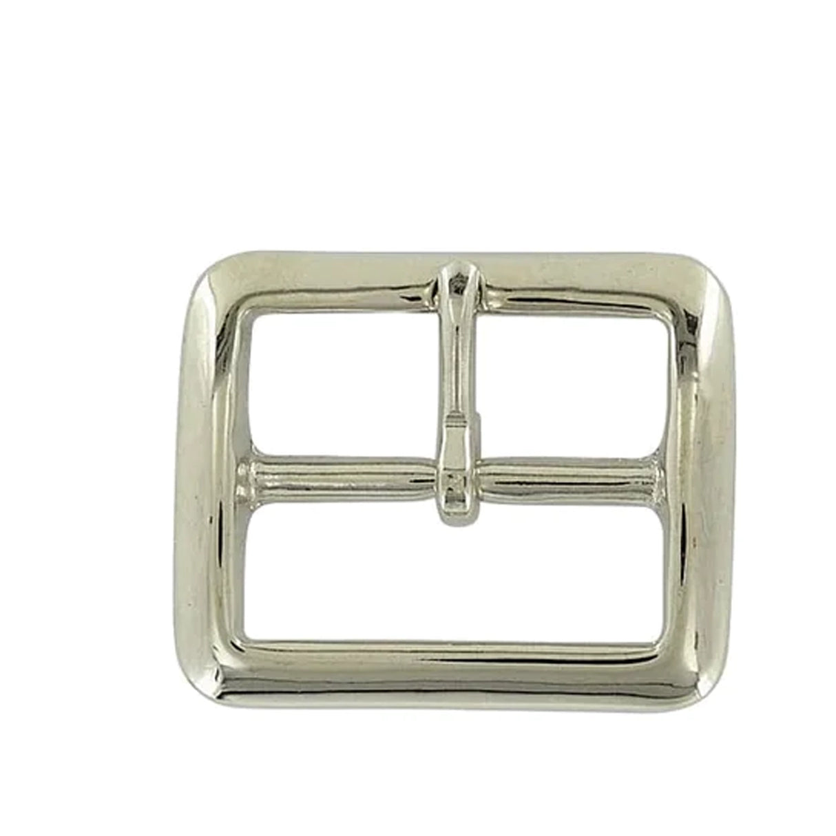 1 3/4" Nickel, Sam Browne Center Bar Buckle, Solid Brass