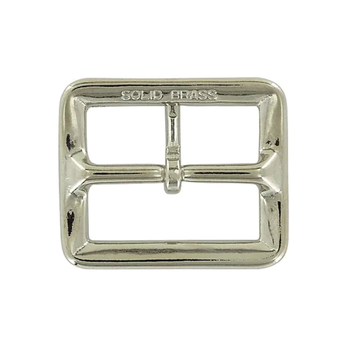 1 3/4" Nickel, Sam Browne Center Bar Buckle, Solid Brass