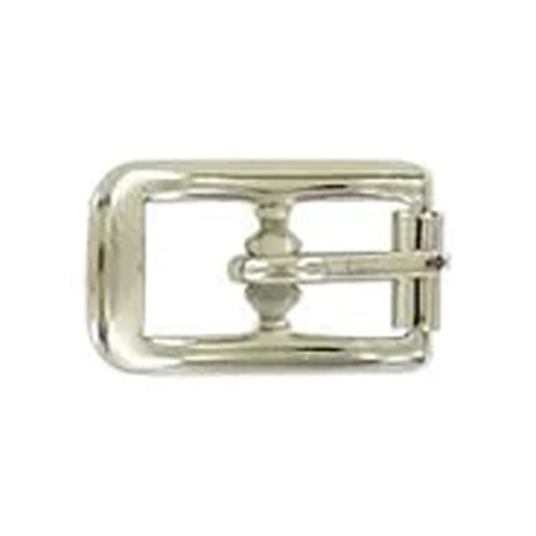 1/4" Nickel, Center Bar Buckle, Steel