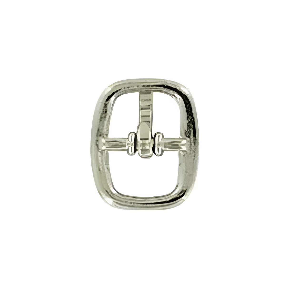 1/4" Nickel, Center Bar Buckle, Zinc Alloy