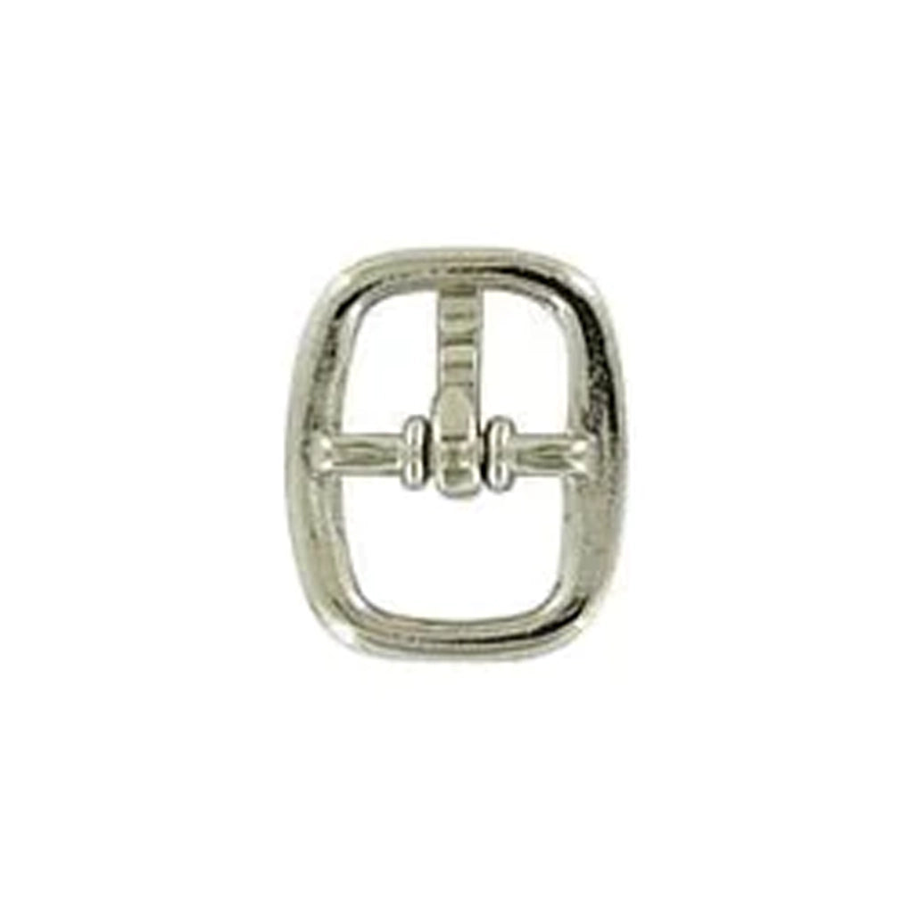 1/4" Nickel, Center Bar Buckle, Zinc Alloy