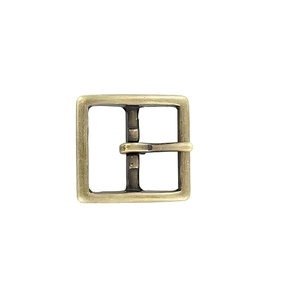 1" Antique Brass, Sam Browne Center Bar Buckle, Solid Brass