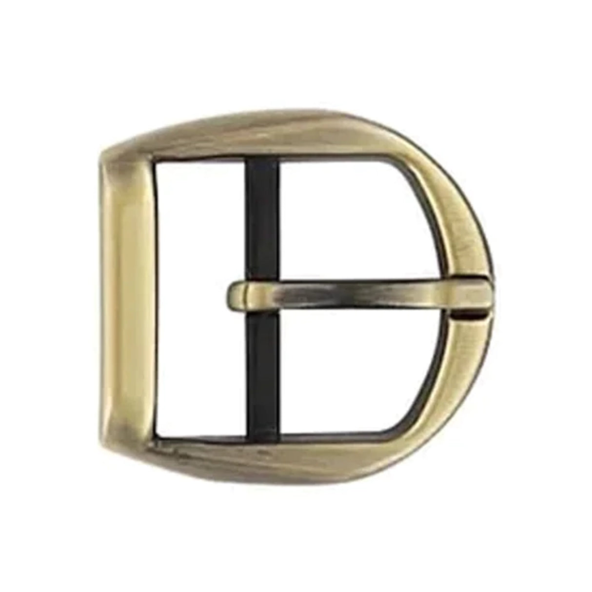 1" Antique Brass, D Shaped Center Bar Buckle, Zinc Alloy