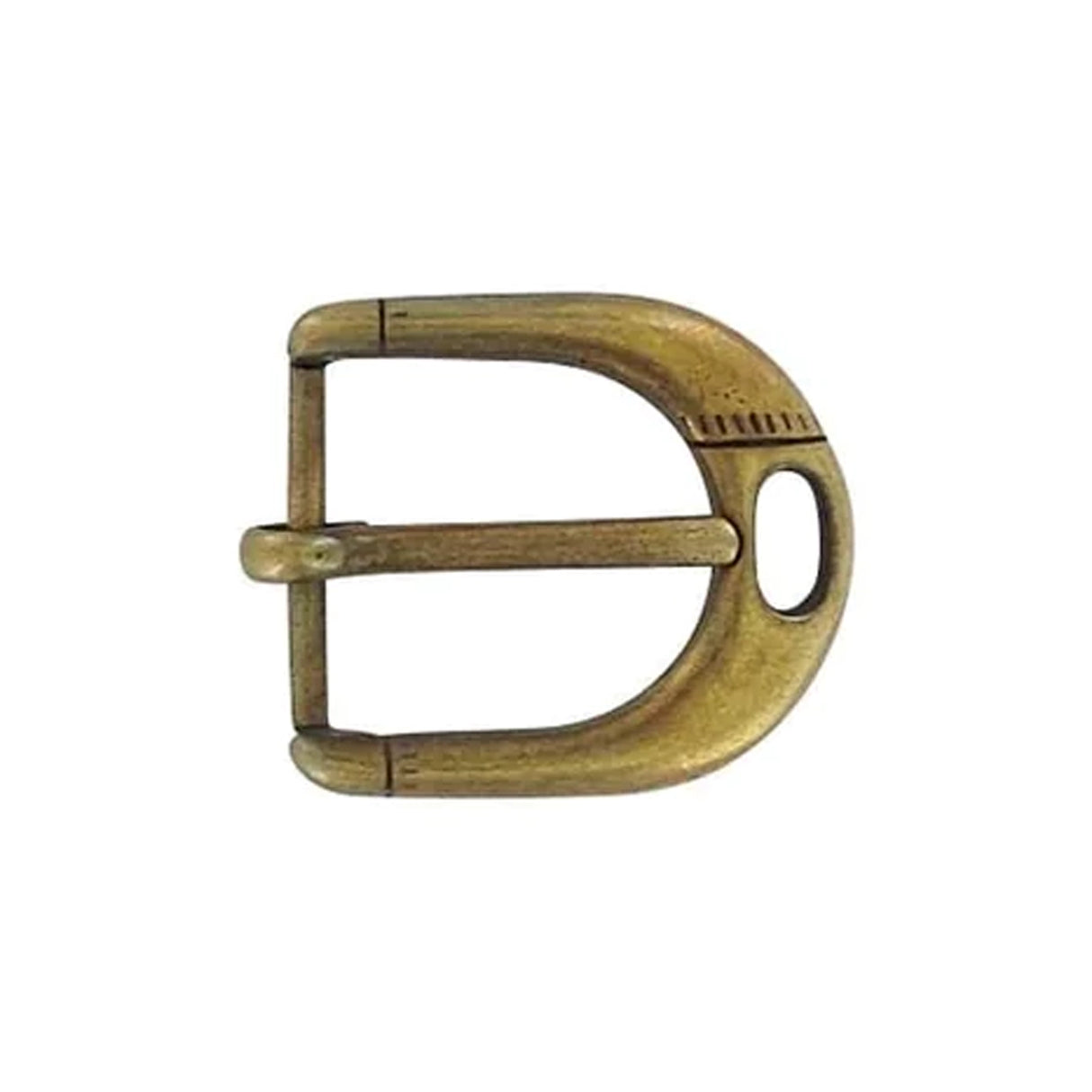 1" Antique Brass, Rounded Heel Bar Buckle, Zinc Alloy