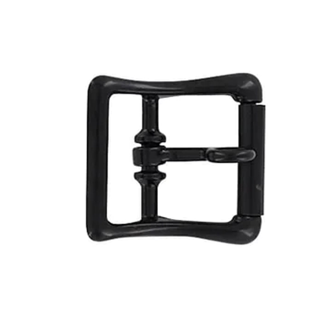 1" Black, Locking Tongue Center Bar Roller Buckle, Zinc Alloy