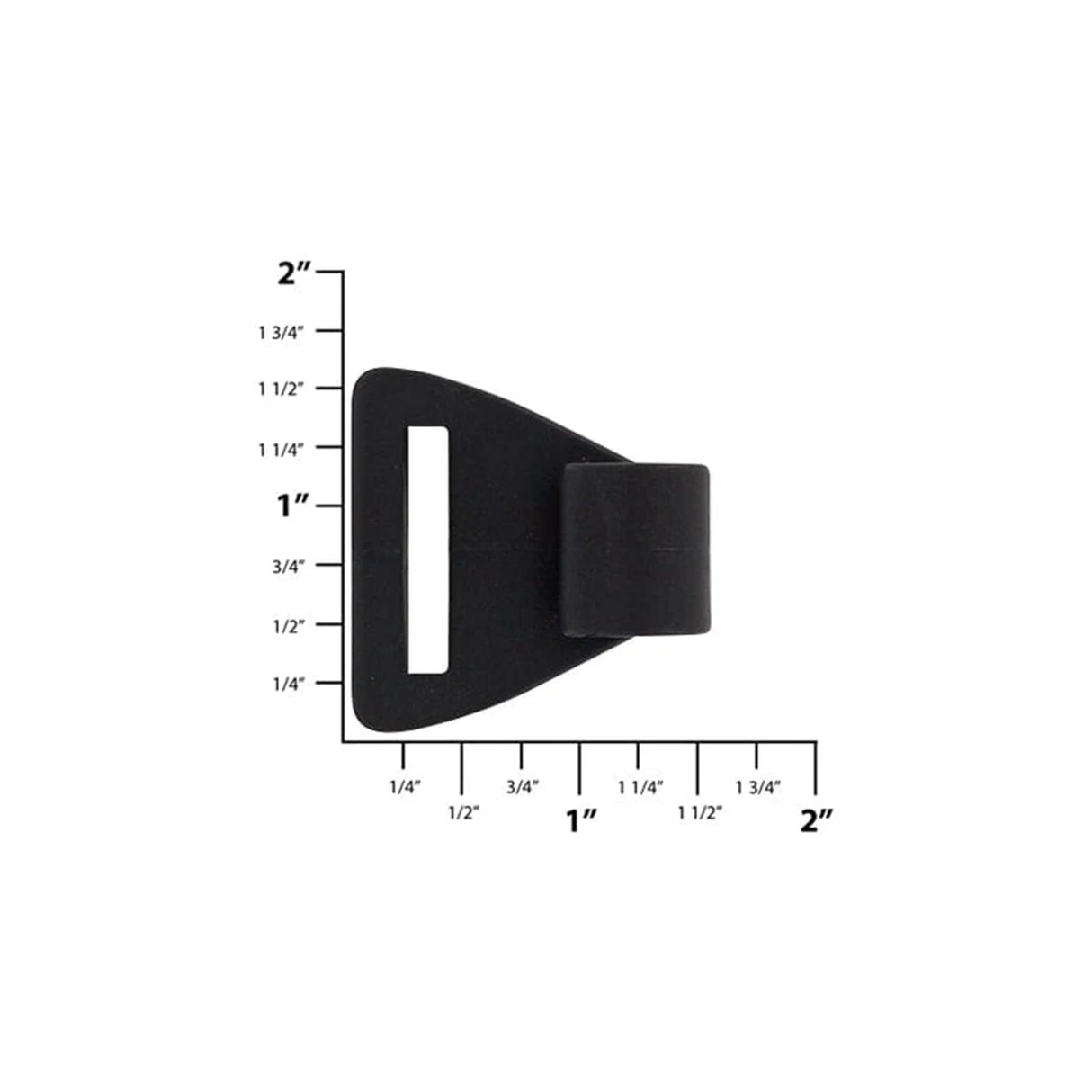 1" Black, Tie Down Strap Hook, Plastic