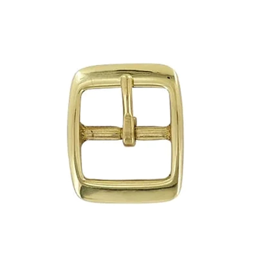 1" Brass, 1.3"x1.6" Center Bar Buckle, Solid Brass