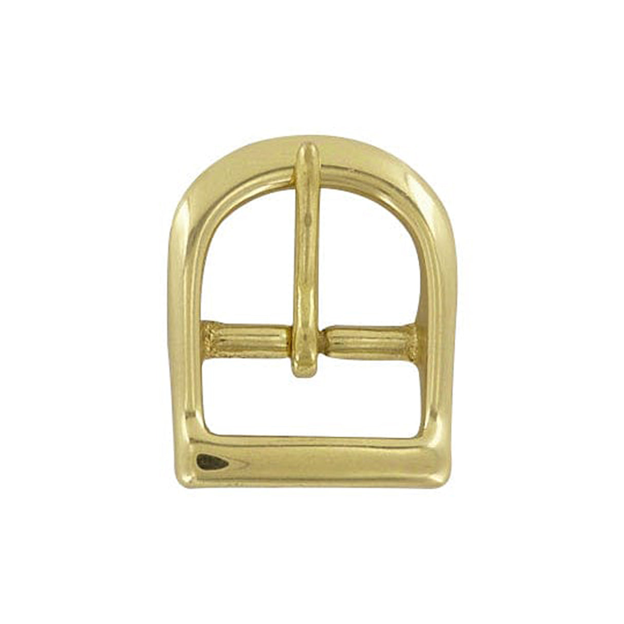 1" Brass, D Shaped Center Bar Buckle, Solid Brass