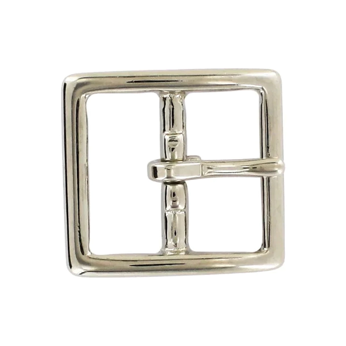 1" Nickel, Sam Browne Center Bar Buckle, Solid Brass