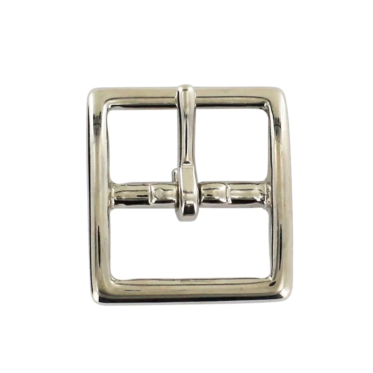 1" Nickel, Sam Browne Center Bar Buckle, Solid Brass