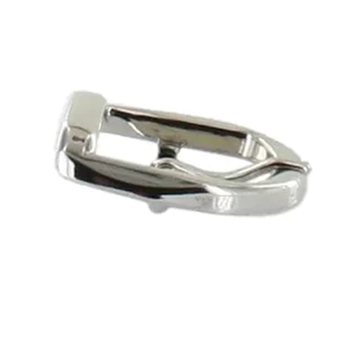 1" Shiny Nickel, D Shaped Center Bar Buckle, Zinc Alloy