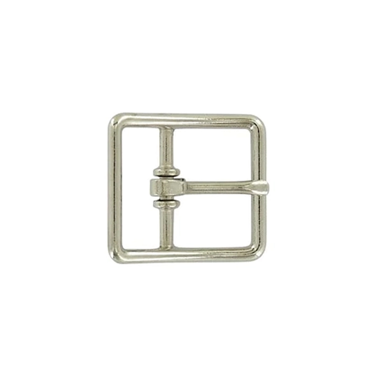 1" Nickel, Center Bar Buckle, Zinc Alloy