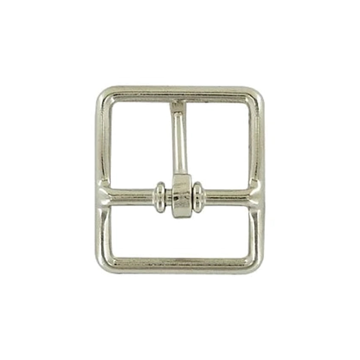 1" Nickel, Center Bar Buckle, Zinc Alloy