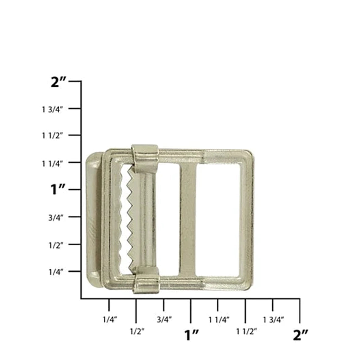 1" Nickel, Cinch Buckle, Steel