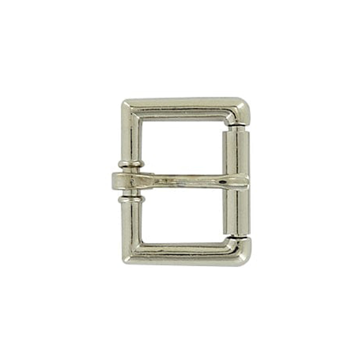 1" Nickel, Heel Bar Roller Buckle, Zinc Alloy