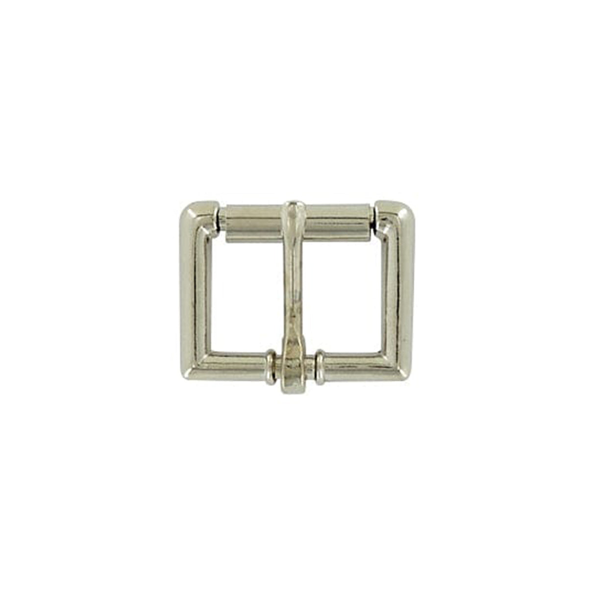 1" Nickel, Heel Bar Roller Buckle, Zinc Alloy