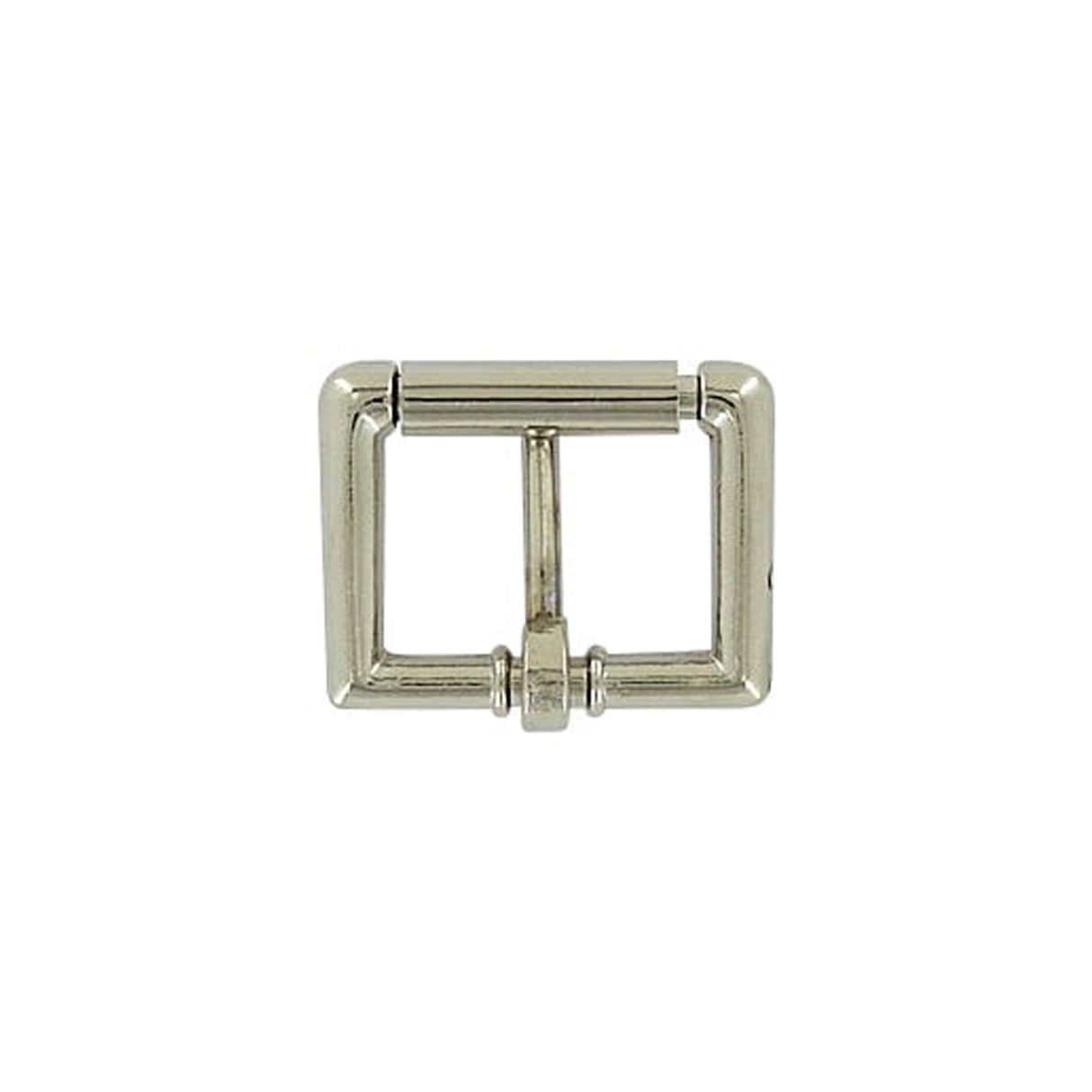 1" Nickel, Heel Bar Roller Buckle, Zinc Alloy