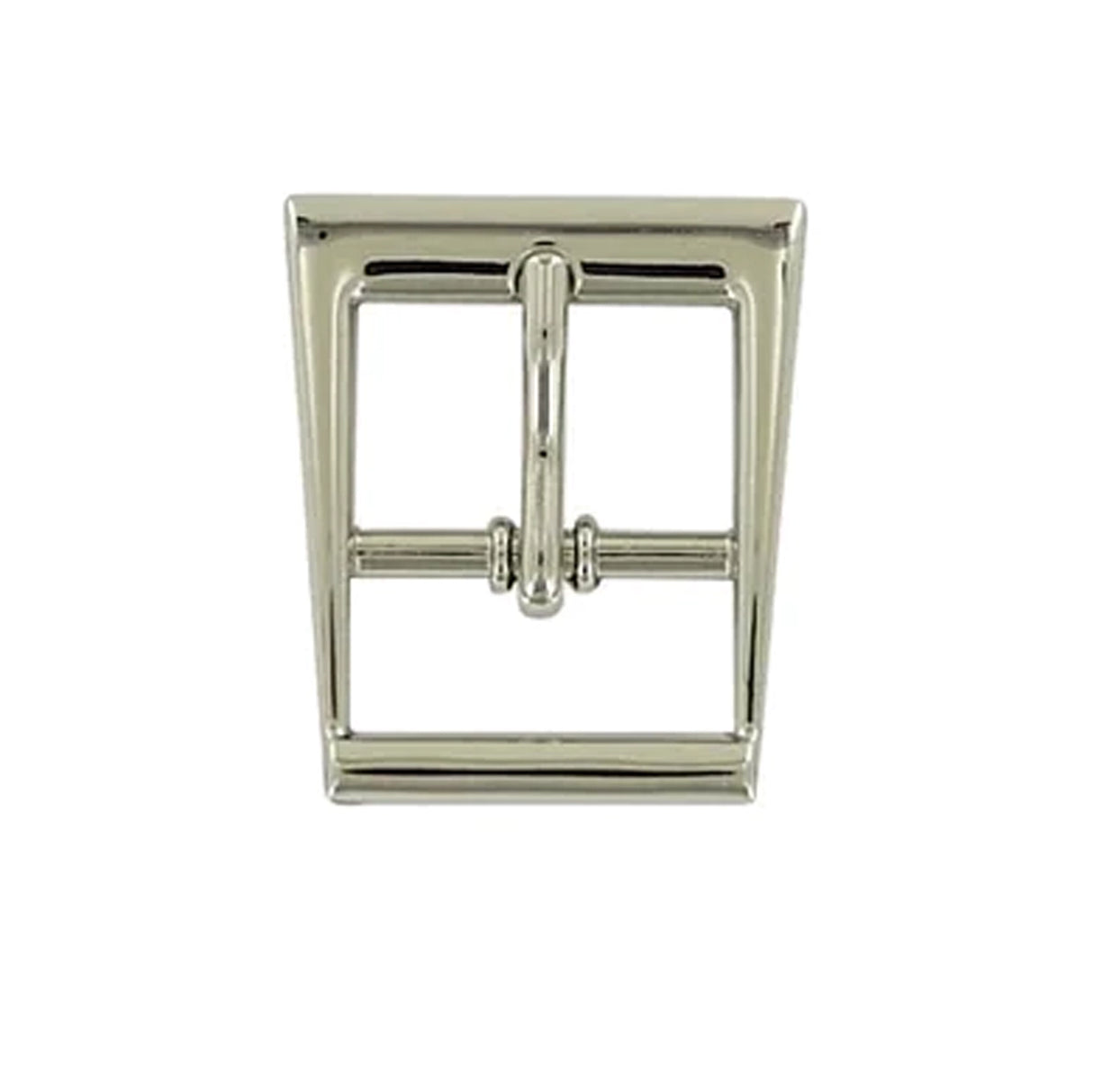 1" Shiny Nickel, Funky Center Bar Buckle, Zinc Alloy