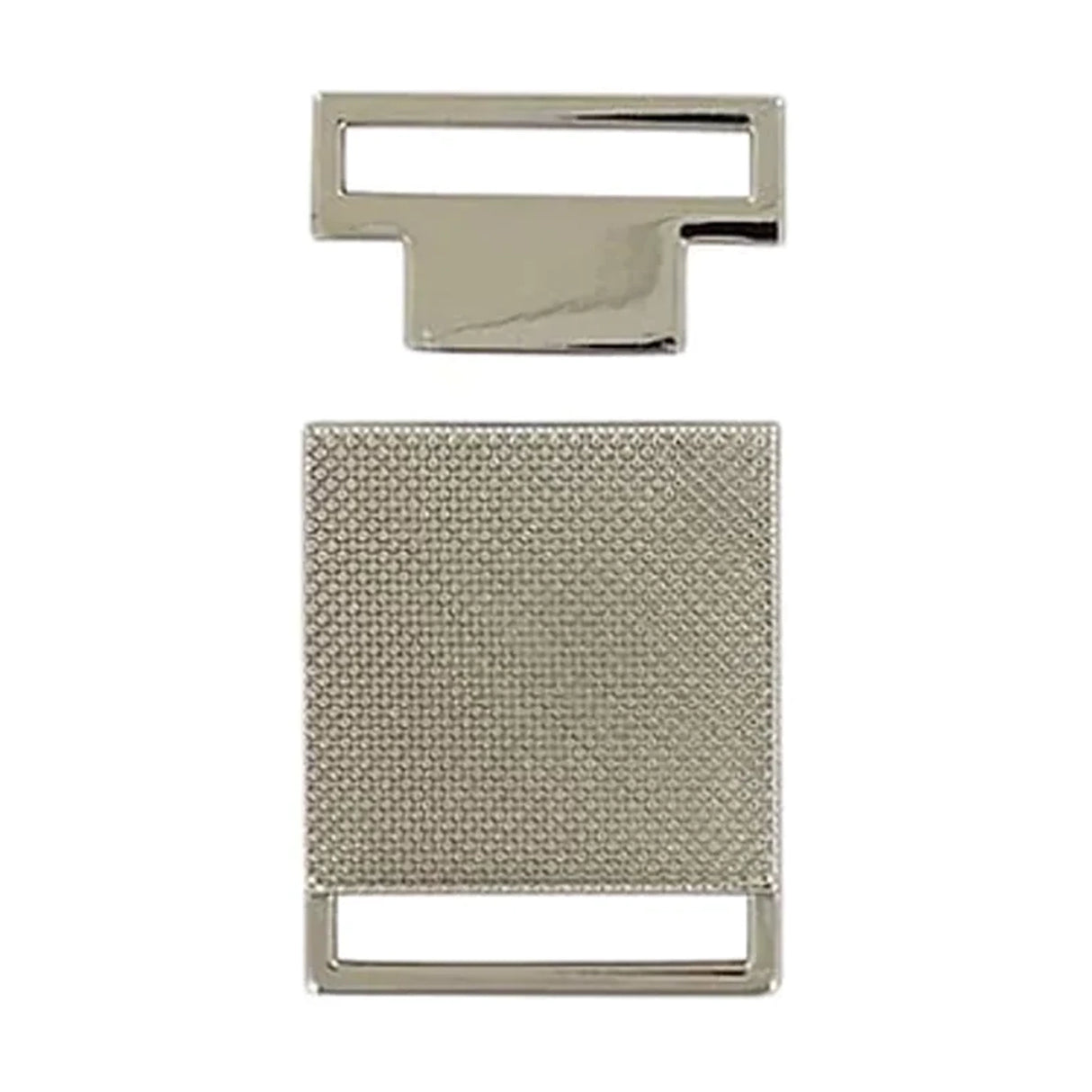 1" Shiny Nickel, Center Push Release Buckle, Zinc Alloy