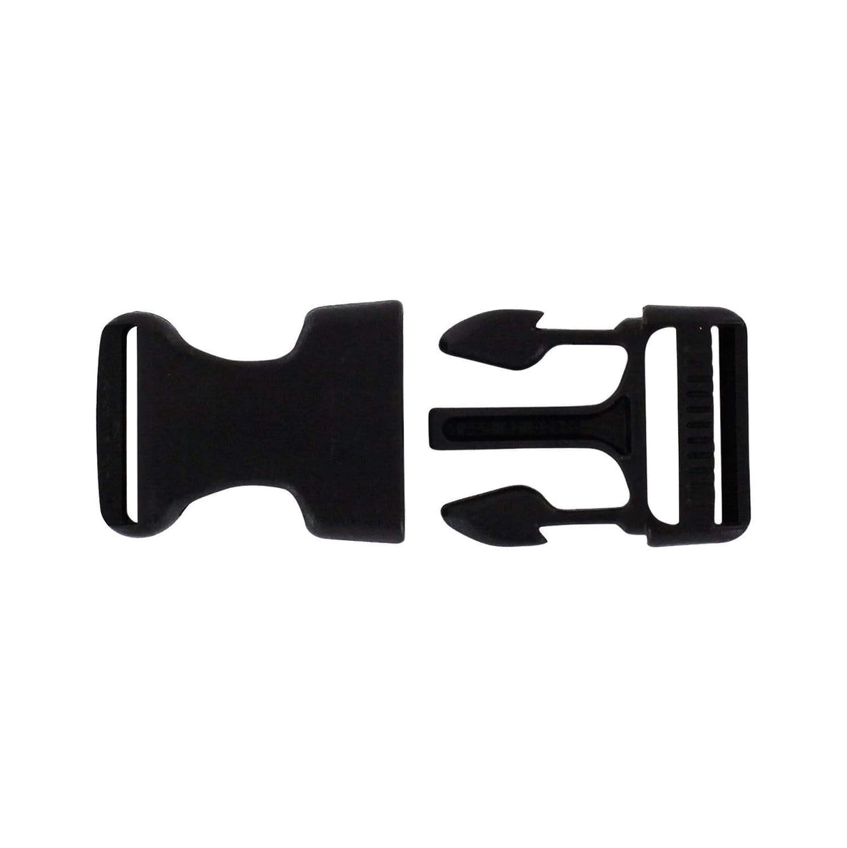 1" Black, Side Squeeze Buckle, Plastic