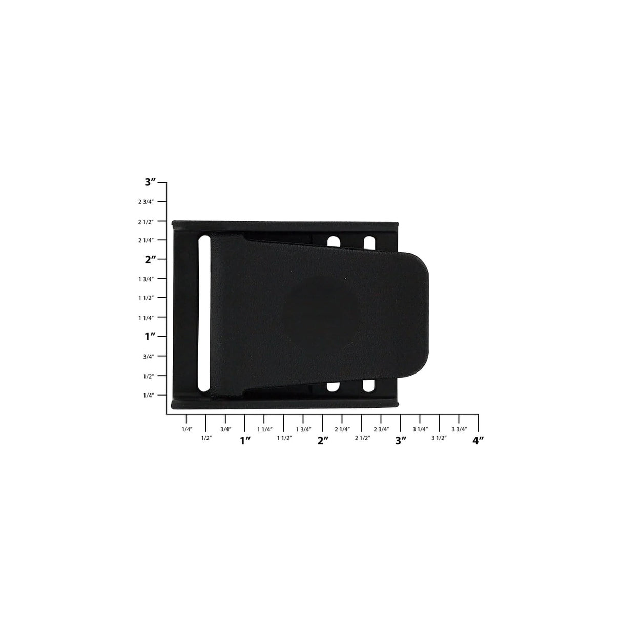 2" Black, Cam Lever Buckle, Plastic