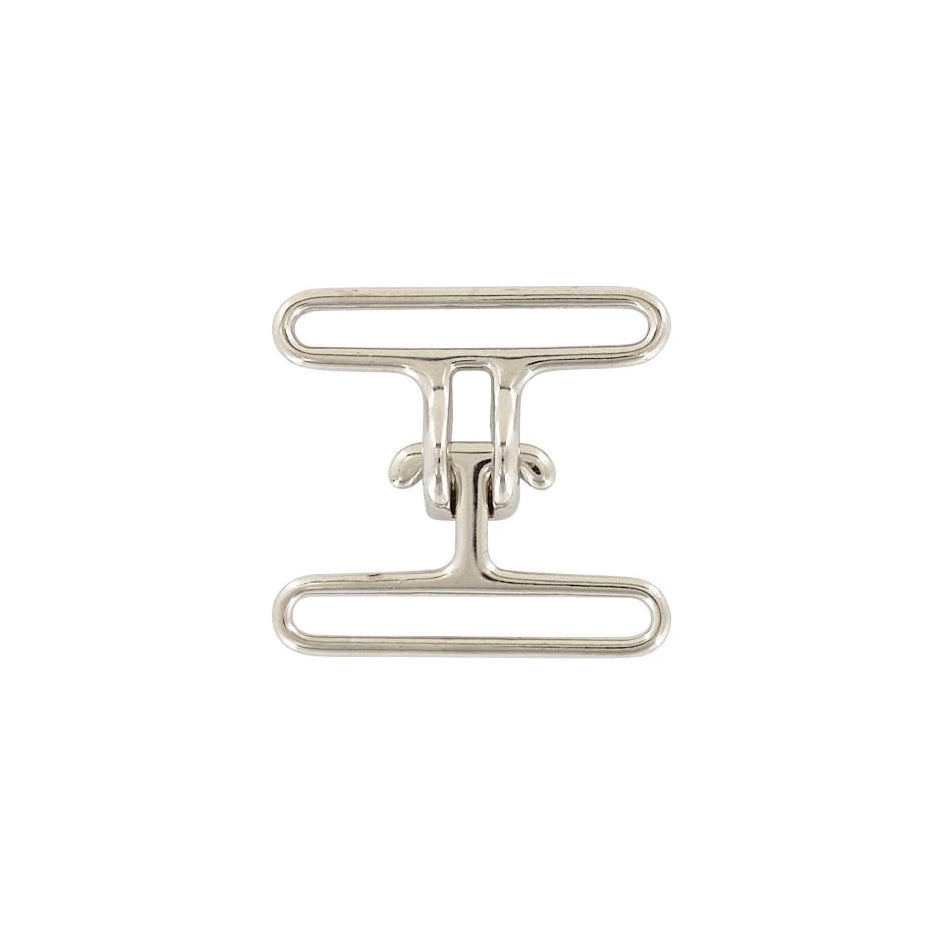 2" Nickel, Cinch Lock Webbing Buckle, Steel