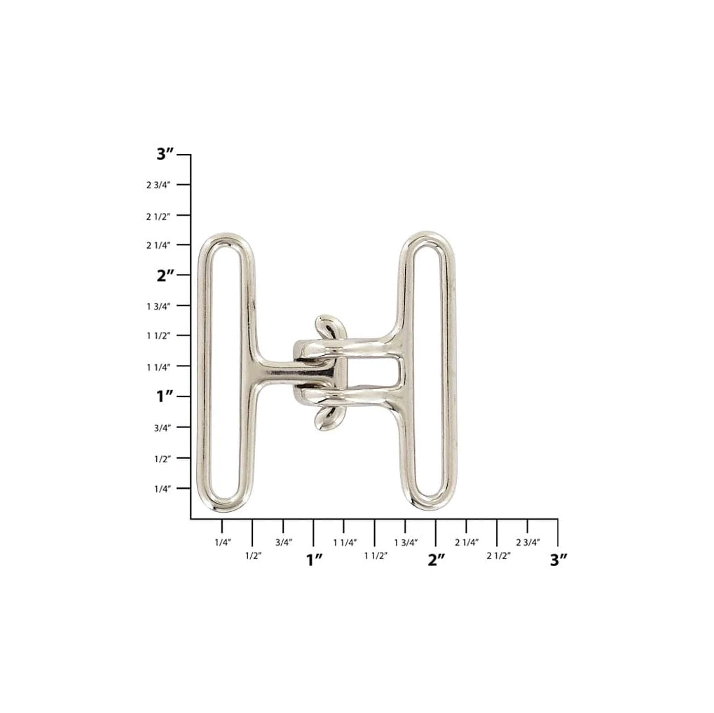 2" Nickel, Cinch Lock Webbing Buckle, Steel
